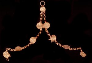 Art paléochrétien : collier en or. D