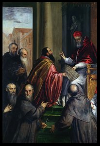 Le Pape Paul IV remettant un statut - Palma Il Giovane