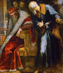 Le prophète Nathan réprimande le roi David, par Palma il Giovane, Jacopo, le Jeune