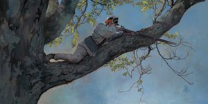 Marksman, 2017 (huile sur toile) - Pamela Patrick White