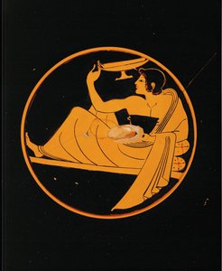 Jeune homme jouant au cottabe ... - Pamphaios Pamphaios