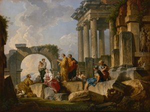 Le sermon de Saint Paul parmi les ruines, 1744 - Pannini