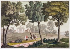 Maison de George Washington à Mount Vernon, Virginie, États-Unis, vers 1820-1839 - Paolo Fumagalli