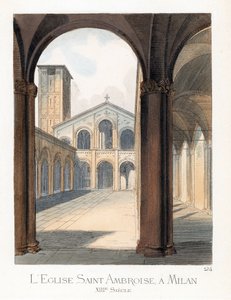 Cour de la basilique Saint-Ambroise à Milan - Paolo Mercuri