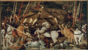La bataille de San Romano en 1432 : La chute de Bernardino della Carda - Paolo Uccello
