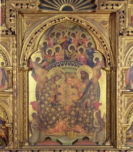 Couronnement de la Vierge (détail du polyptyque) - Paolo Veneziano