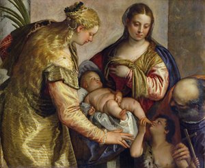 La Sainte Famille avec Sainte Barbe, c.1550 - Paolo Veronese