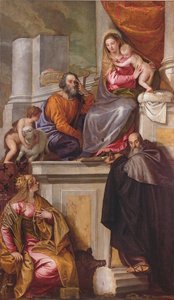 La Sainte Famille avec Saint Jean-Baptiste, Saint Antoine Abbé et Sainte Catherine, 1551 - Paolo Veronese