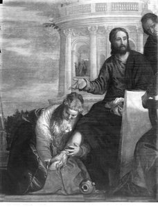 Le Repas chez Simon le Pharisien, détail de la partie centrale, 1570 - Paolo Veronese