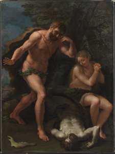 Adam et Ève pleurant sur le corps d
