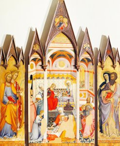 Retable de la Nativité de la Vierge par Paolo di Giovanni Fei (circa 1345-circa 1411)