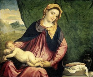 Madonna avec enfant endormi - Paris Bordone