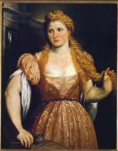 Femme à la coiffeuse ... (peinture sur toile) - Paris Bordone