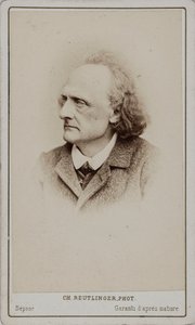 Portrait du pianiste et compositeur Henry Litolff 1818-1891 - Paris . Photo studio Reutlinger