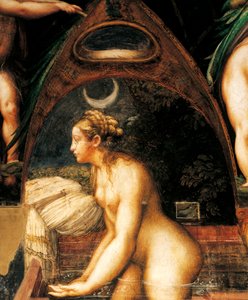 Diane et Actéon, par Francesco Mazzola, dit Parmigianino (1503-1540), (détail) - Parmigianino