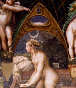 Diane se baignant dans une source, du Mythe de Diane et Actéon - Parmigianino