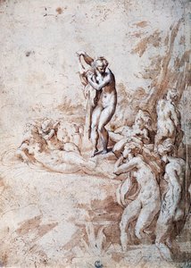 Nymphes se baignant - Parmigianino