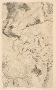 Deux études de têtes de chevaux (fragment)