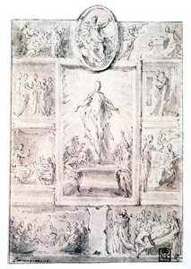 Esquisse de composition, c1513-1540 - Parmigianino