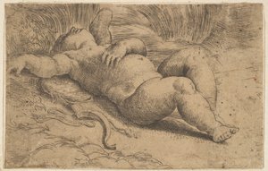 Cupidon dormant, 16ème siècle - Parmigianino