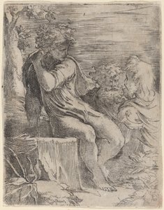 Le Garçon et deux vieux hommes - Parmigianino