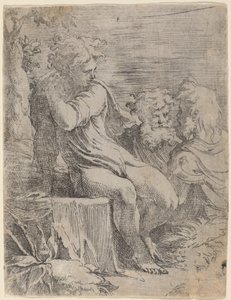 Le Garçon et deux vieux hommes - Parmigianino