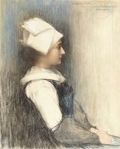 Une fille bretonne - Pascal Adolphe Jean Dagnan Bouveret