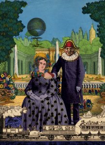 Un couple fantaisiste dans un jardin - Pascal Bouchet-Spiegel