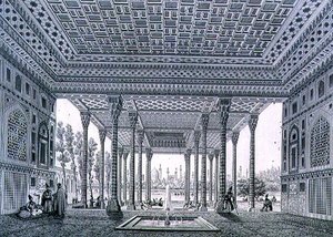Vue intérieure du Pavillon des Miroirs, Ispahan, planche 35 de 