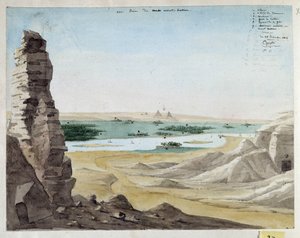 Vue prise du Mont Kattan. Égypte. 1818 - Pascal Xavier (after) Coste