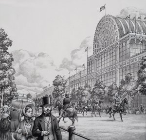 Palais de Cristal (gouache sur papier)
