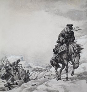 Messager royal James Baillie Fraser (1783-1856) (gouache sur papier) - Pat (1907-95) Nicolle