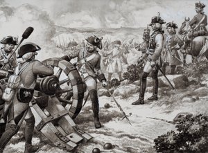 La guerre de Sept Ans (gouache sur papier)
