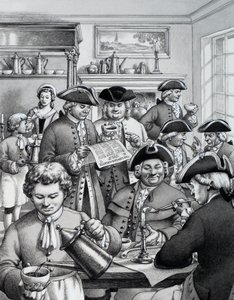 Café londonien typique du 18e siècle