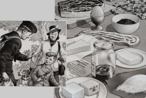 Rations de guerre (gouache sur papier)
