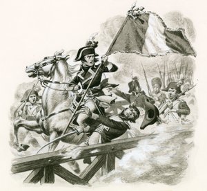 Napoléon menant son armée sur le pont de Lodi
