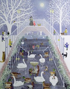 Une promenade dans le parc (huile sur toile)