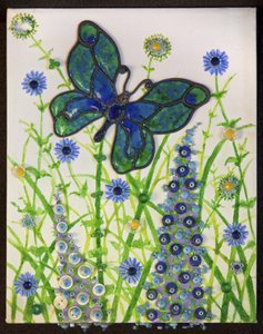 Papillons, verts et bleus, 2016 - Pat Scott
