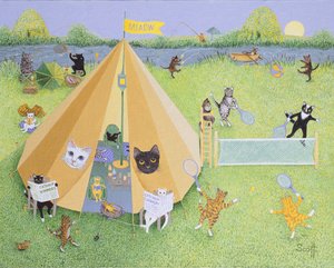 Camp de vacances (huile sur toile) - Pat Scott