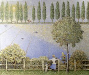 Riding in Blue (huile sur toile)