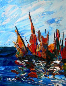 Voiliers au port à Bainet, 2009 - Patricia Brintle