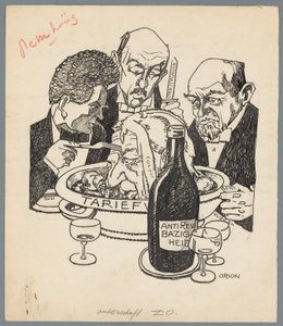 Colijn et la loi tarifaire - Patricq Kroon (signed by artist)