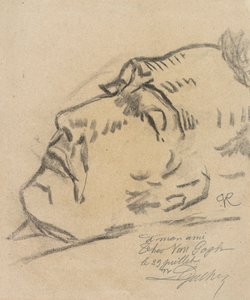 Vincent van Gogh (1853-1890) sur son lit de mort, dessin de Paul Ferdinand van Ryssel (pseudonyme de Paul Gachet) - Paul  Gachet