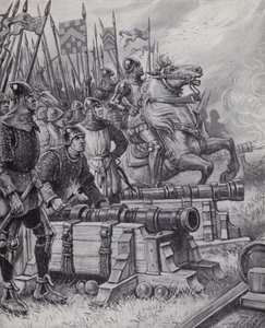 Première utilisation de la poudre à canon dans la bataille