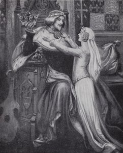 Le roi Richard II avec la jeune Isabelle de Valois - Paul (after) Hardy