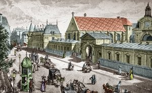 Vue du Conservatoire des Arts et Métiers (Cnam) à Paris, rue Saint-Martin à Paris - Gravé par Alexis Martin - Paul (after) Merwart