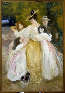 Portrait de Madame Mante et de ses enfants - Paul Albert Besnard