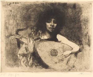 La joueuse de luth - Paul Albert Besnard