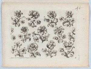 Série de petits motifs floraux, planche 6 - Paul Androuet Du Cerceau