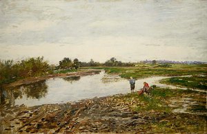 Paysage avec trois figures